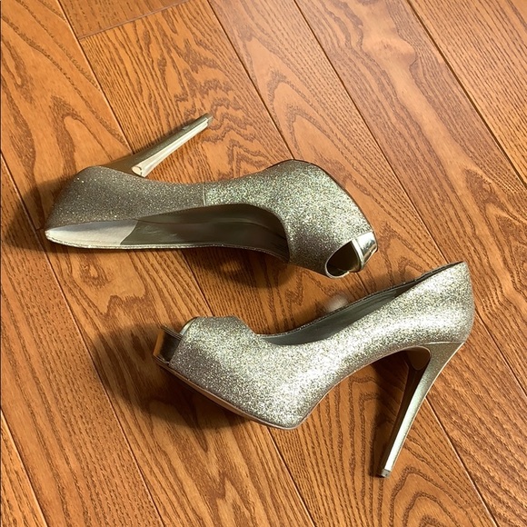 Guess Shoes - Women’s GUESS Glitter Gold Stilettos- Prom Formal